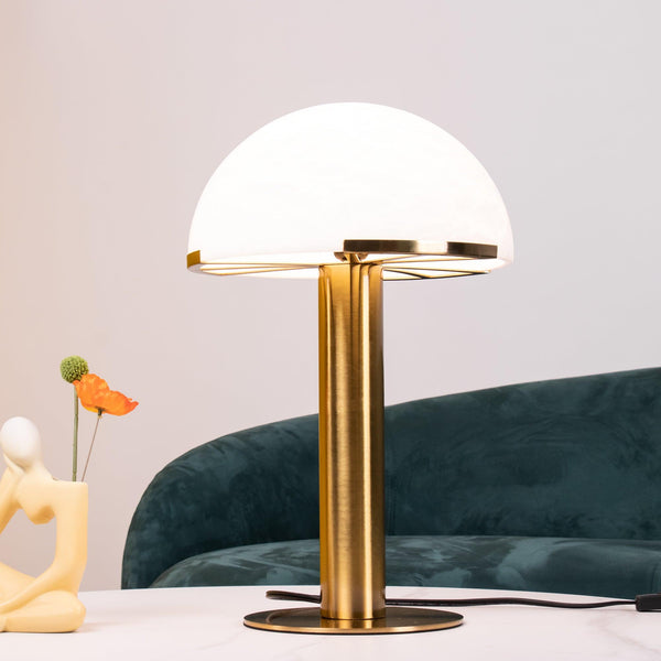 alabaster table lamp bronze gold bedside nightstand living room