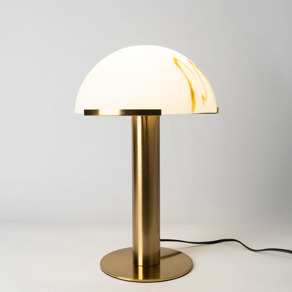 alabaster table lamp bronze gold bedside nightstand living room