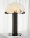 alabaster table lamp bronze gold bedside nightstand living room
