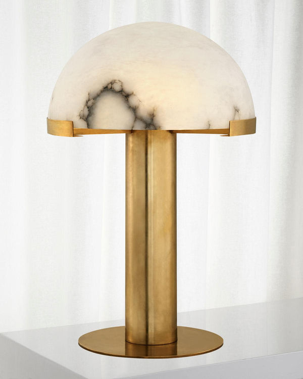 alabaster table lamp bronze gold bedside nightstand living room