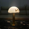 alabaster table lamp bronze gold bedside nightstand living room