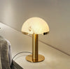 alabaster table lamp bronze gold bedside nightstand living room