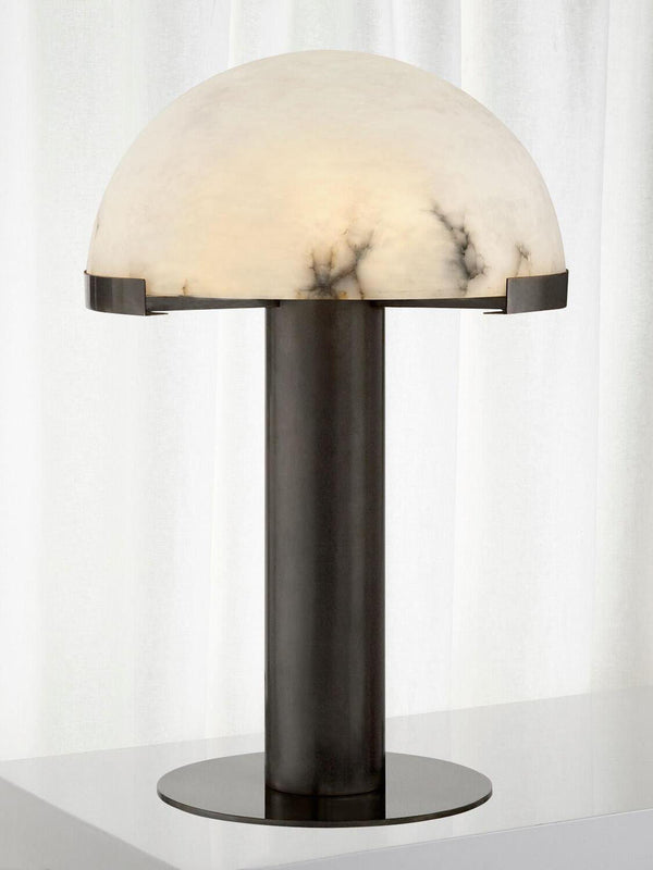 alabaster table lamp bronze gold bedside nightstand living room