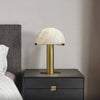 alabaster table lamp bronze gold bedside nightstand living room