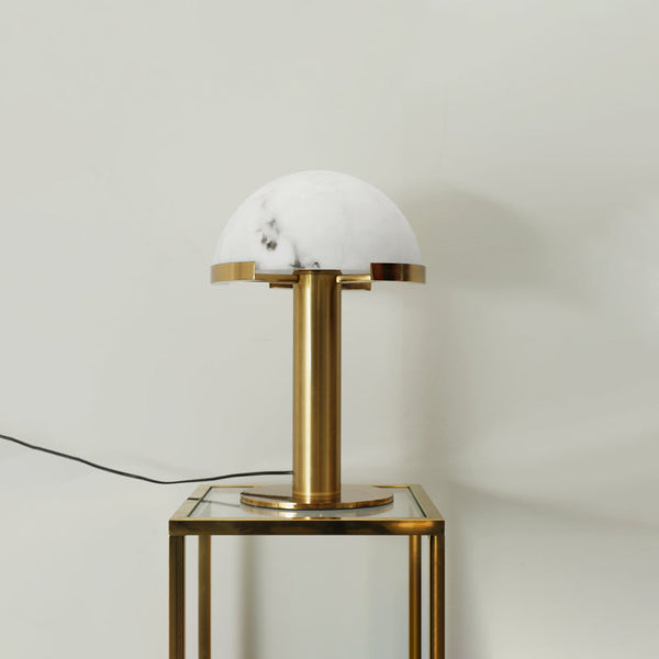 alabaster table lamp bronze gold bedside nightstand living room