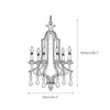antique gray wash bent wood 6 light chandelier