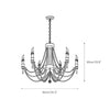 antiqued ivory wood beaded iron chandelier