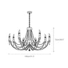 antiqued ivory wood beaded iron chandelier