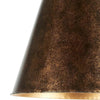 antiqued white iron cone pendant light gold interior