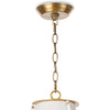 antiqued white iron cone pendant light gold interior