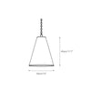 antiqued white iron cone pendant light gold interior