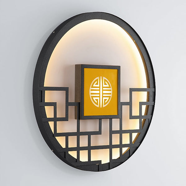 Asian Style Outdoor Led Landscape Decorative Lighting Wall Lamp For Villa Courtyard