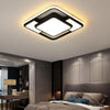 Square Led Geometric Overlay Flush Mount Ceiling Light For Bedroom