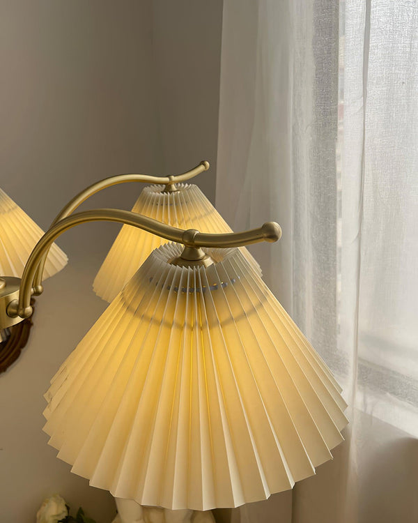 beige pleated fabric brass ash wood chandelier