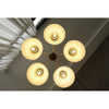 beige pleated fabric brass ash wood chandelier