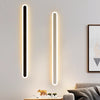 black acrylic iron linear led wall light