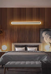 black acrylic iron linear led wall light