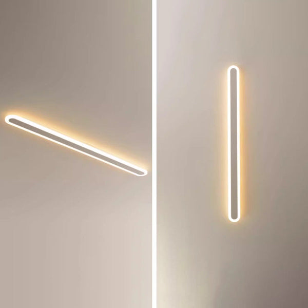 black acrylic iron linear led wall light