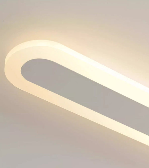 black acrylic iron linear led wall light