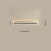black acrylic iron linear led wall light