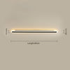 black acrylic iron linear led wall light