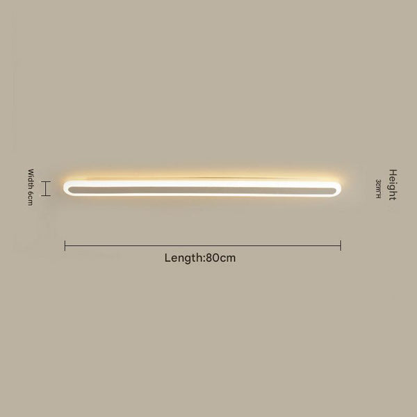 black acrylic iron linear led wall light