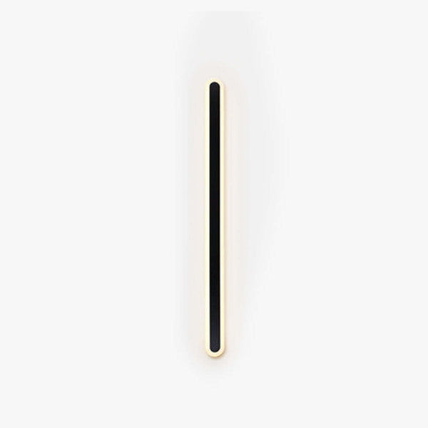 black acrylic iron linear led wall light