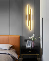 black gold iron acrylic linear led wall light