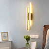black gold iron acrylic linear led wall light