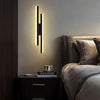 black gold iron acrylic linear led wall light
