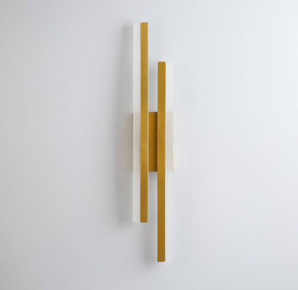 black gold iron acrylic linear led wall light