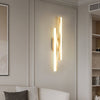 black gold iron acrylic linear led wall light