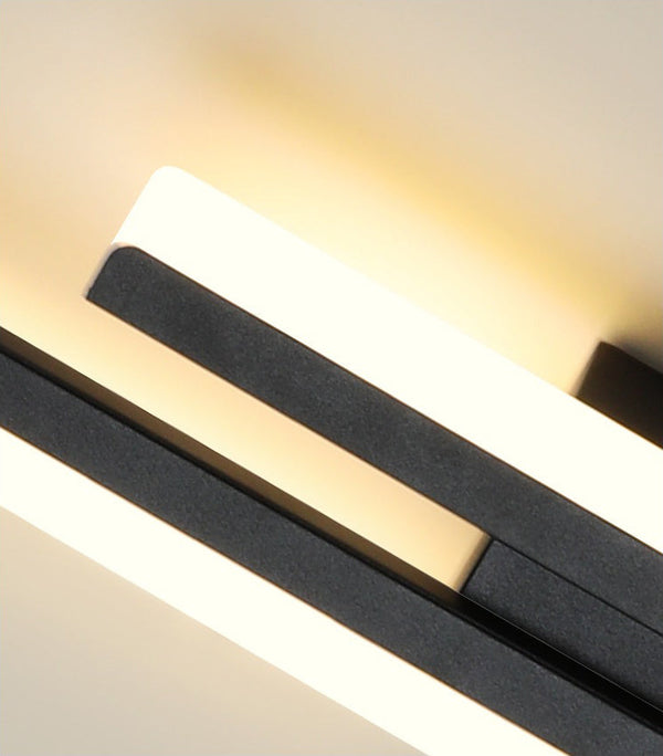 black gold iron acrylic linear led wall light