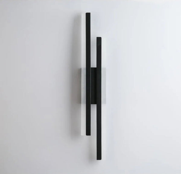 black gold iron acrylic linear led wall light