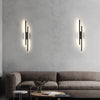 black gold iron acrylic linear led wall light