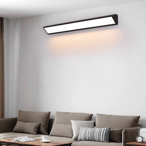 black iron acrylic linear led wall light 2