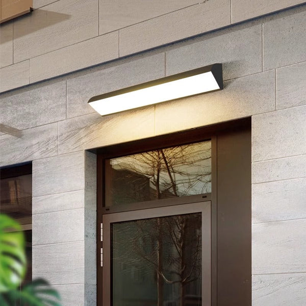 black iron acrylic linear led wall light 2