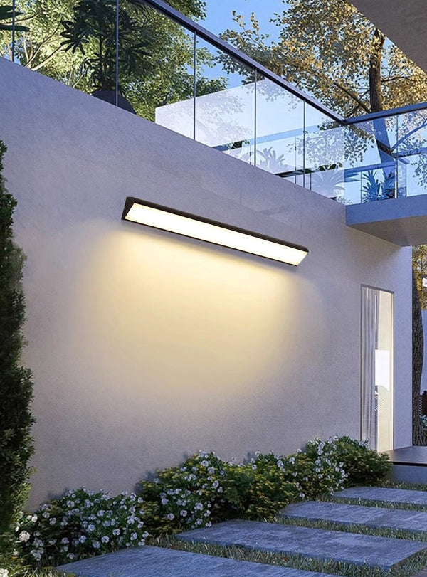 black iron acrylic linear led wall light 2