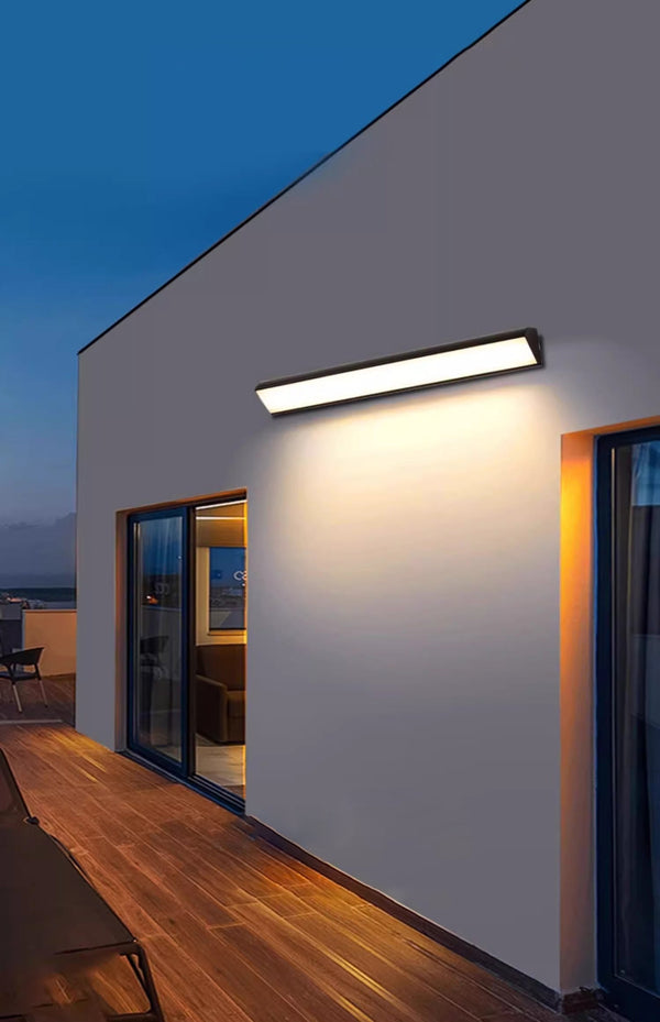 black iron acrylic linear led wall light 2