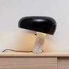 black marble iron hemisphere table lamp
