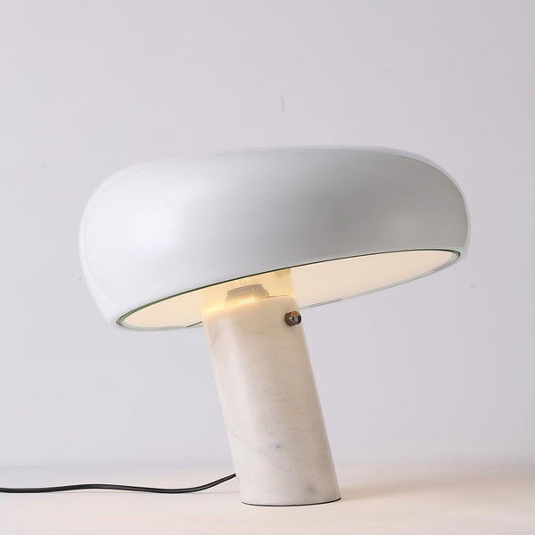 black marble iron hemisphere table lamp