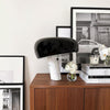 black marble iron hemisphere table lamp