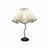 black metal table lamp with white linen shade for bedside and office