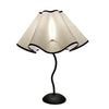 black metal table lamp with white linen shade for bedside and office