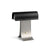 black paper table lamp with stainless steel for bedside reading nook