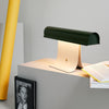 black paper table lamp with stainless steel for bedside reading nook