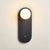 black travertine cylinder wall sconce white glass