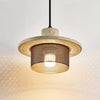 black yellow travertine mesh pendant light