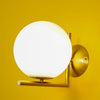 Blown Glass Opal Glass Wall Lamp