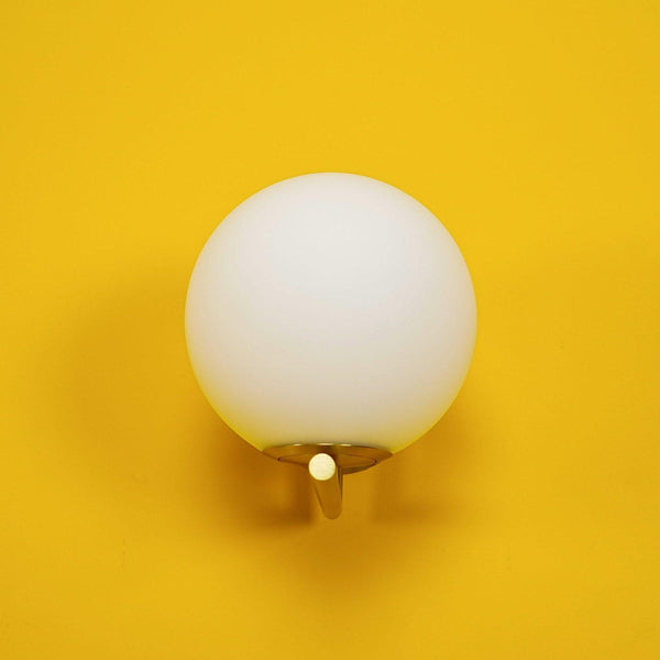 Blown Glass Opal Glass Wall Lamp